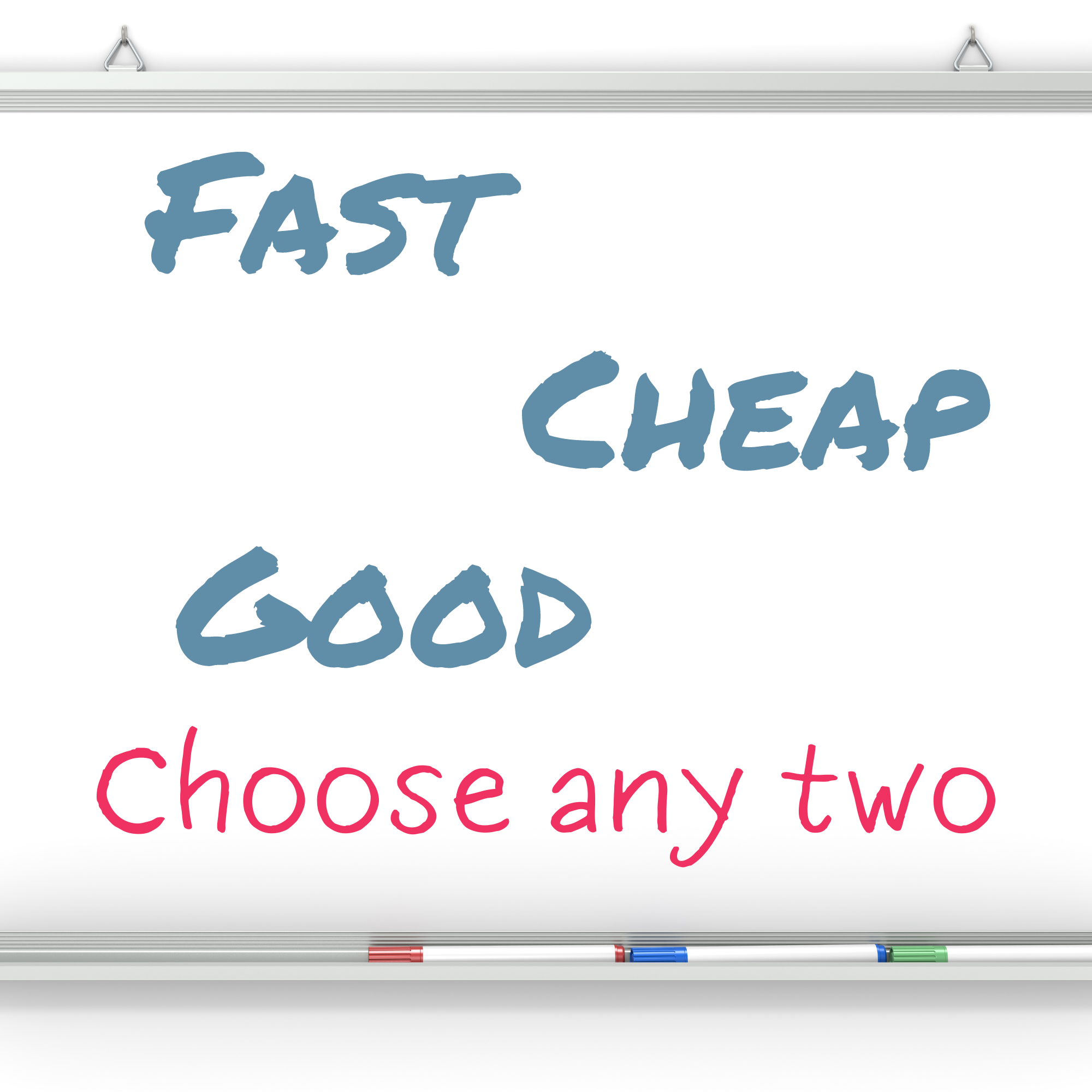 fast, good or cheap, choose any two